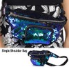 VGEBY1 Waist Bag, Women Fashionable Sequins Shining Waist Pouch Single