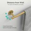 USHOWER Brushed Gold Towel Bar, 24-Inch Towel Racks for Bathroom