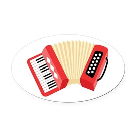 CafePress Accordion Musical Instrument Euro Oval Car Bumper Magnet