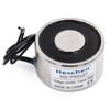 Heschen Electromagnet Solenoid Silver Round P50*27 DC 24V 50kg OD