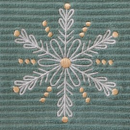 SKL Home Christmas Winter Snowflake Hand Towel Set, Green (2-Pack)