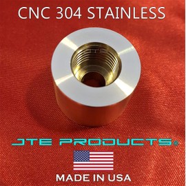 JTE Products 14MMEGT - 14mm X 1.50 Shrouded EGT sensor repair fitting/weld bung - CNC 304 Stainless - fits GM Duramax Diesels - Made in USA