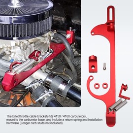WOWYZL WOWYZL Throttle Cable Bracket for 4150 4160 Series Adjustable Aluminum Carburetor Bracket (Red)