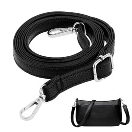 Bag strap, black leather, shoulder strap for bags, shoulder strap for bags, bag strap, leather strap for bags, carrying strap for wallets, shoulder bags, bag strap, black