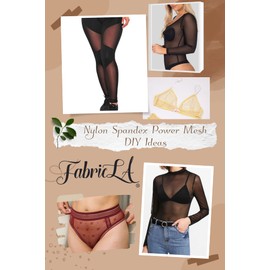 Power Mesh Fabric | 4-Way Stretch Nylon Mesh Fabric | Lightweight Sheer Nylon Spandex Stretch Mesh Fabric | 2 Yards Mesh | 60" inch Wide | Taupe