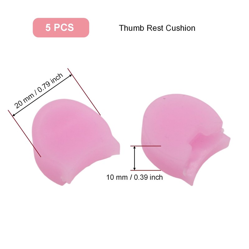 Soundspire 5-Pack Thumb Rest Cushion, 5-Color Clarinet/Oboe Protector, Universal Fit