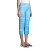 Lands' End Womens Active Crop Yoga Pant Reef Blue Tie
