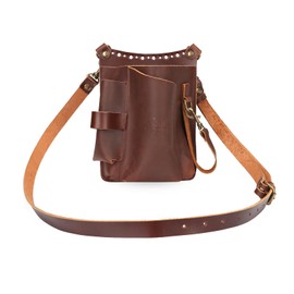 Tourbon Leather Scissor Belt Shoulder Bag Electrician Holster Gardening Florist Tool Pouch Multipurpose Tools Waist Bag with Detachable Strap
