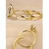 RODIFFY 4 Carat Pear Cut Bridal Wedding Ring Set for