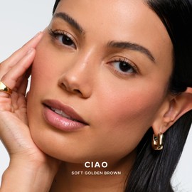 Saie SuperSuede Baked Blush - Talc-Free Powder Blush for All Day Wear - Enriched with Plant-Derived Squalane + Glycerin to Help Moisturize Dry Skin - Ciao (.01 Ounce)