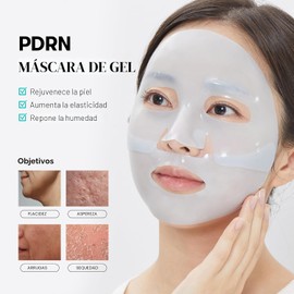 VT COSMETICS Máscara de hidrogel PDRN (33gx4ea), mascarilla nutritiva intensiva y rejuvenecedora durante la noche, reparación de la piel, refuerzo de elasticidad, hidratación y relleno, cuidado de la