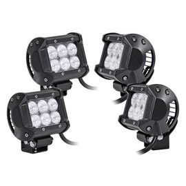 LAMPHUS 4pc CRUIZER 4" 18W LED Flood Light [60 Degree Spread] [Peripheral/Reverse/Work Applications] [IP67] – For Off-Road, Construction, Tow Trucks, Utility Trucks & Marine Use