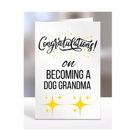 Congratulations on becoming a Dog Grandma card, Gifts for Men, Women, Presents for Christmas, A5-79_69