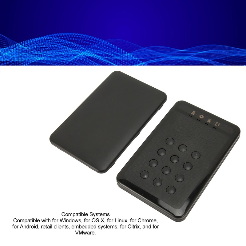 Encrypted Hard Drive Enclosure 2.5inch USB3.0 SATA Password Access Hardware
