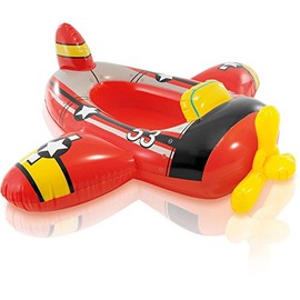 Warenhandel König, Children's Rubber Boat, Dinghy for Swimming Pool Cruiser, Aeroplane Red