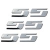 3Pcs SS Emblems Car Badge Nameplate 3D Logo Replacement for