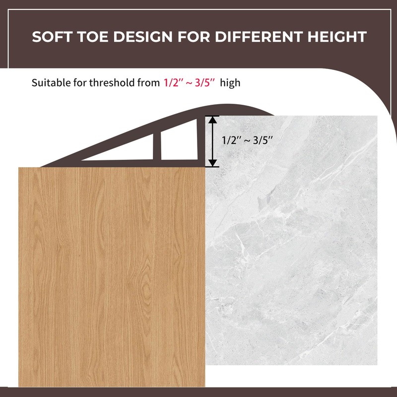 Vinyl Floor-Transition-Strip Door-Threshold 36 inch, Threshold 1/2'' ~ 3/5'', Transition-Strip