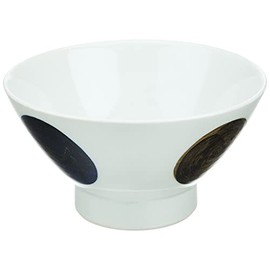 Hasamiyaki Wayama Kiln Kurawanka Rice Bowl, Blue Round Crest