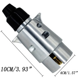 AUTOXBERT 7 Pin Trailer Plug, 12V Waterproof Metal Trailer Plug Connector for Car Europe Caravans RV Tractor Vans Lorry Trailers
