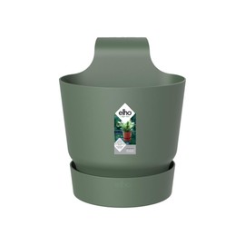elho Greenville Easy Hanger 19.5 - Flower Pot for Balcony - 100% Recycled Plastic - Ø 19.5 x H 23.7 cm - Green/Leaf Green
