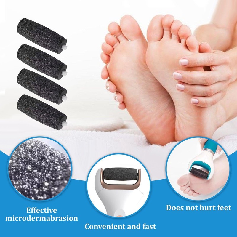 4 Pieces Foot File Replacement Rollers, Electric Foot Grinder Replacement