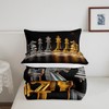 Feelyou Golden and Silver International Chess Comforter Set for Girls