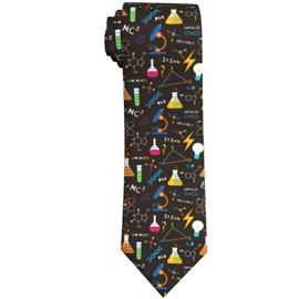 Jedenkuku Science Chemistry Math Physics Men'S Novelty Necktie Ties Funny Neckties Fashion Neck Ties Wedding Business Party Gifts