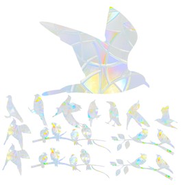 GRIRIW Anti-Collision Window Sticker Static Glass Clings PVC Window Clings for Home Decor 20pcs