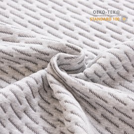 Subrtex Cover for Mattress Topper Twin XL Size 3 Inch (Only Cover) Mattress Topper Protector Bedding Removable Encasement with Zipper Closure