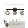 LMS Black Bathroom Vanity Light, 20.5 Inch 3-Light Modern Bathroom