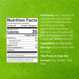 Unflavored Beef Gelatin Powder, 1lb – Grass Fed & Pasture Raised Bovine – Natural Thickener & Stabilizer for Cooking & Baking – High Collagen Protein Source – Non-GMO, Keto Friendly