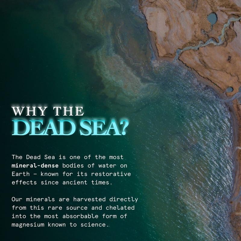 Dead Sea Magnesium – Fully Chelated, Lab-Tested | 60 Capsules