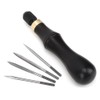 4 in 1 Stitching Awl Kit Ebony Handle DIY Leather