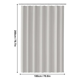 Beige Shower Curtain Liner Bath Curtain with 3 Magnets Thickened Water Proof Quick Drying Bathtub Curtain Set with 12 White Hooks Plastic Shower Liner for Bathroom,71x79inch