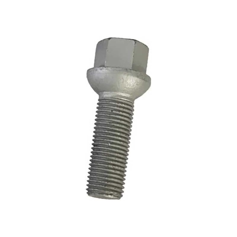 Wheel Bolts Silver Ball Collar R14 M14 x 1.5 35