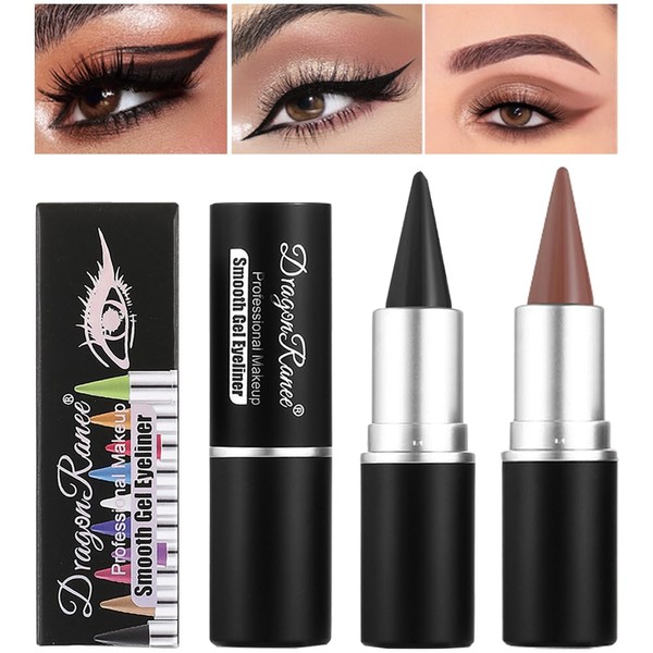 2 Coloured Cream Eyeliner, YIBABY Matte Quick Drying Eyeliner, Waterproof
