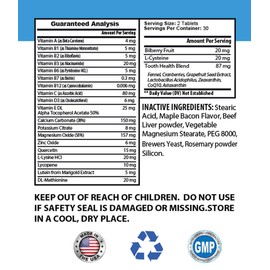 cat Bad Breath Treats - Cats Teeth Health Complex - Advanced Gum Mouth Bad Breath Health Formula - cat Vitamin Paste - 60 Tablets (1 Bottle)