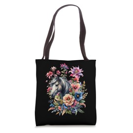 Horses Girls Rider Horse Summer Flowers Birthday Child Tote Bag