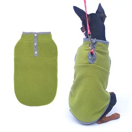 PIXRIY Dog Fleece Sweater, Soft Dog Vest Apparel Sleeveless Puppy Winter Cold Weather Clothes Doggie Jacket Pullover for Small Medium Dogs and Cats (Small, Green)