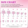 144Pcs White French Tip Press on Nails Short Square Press
