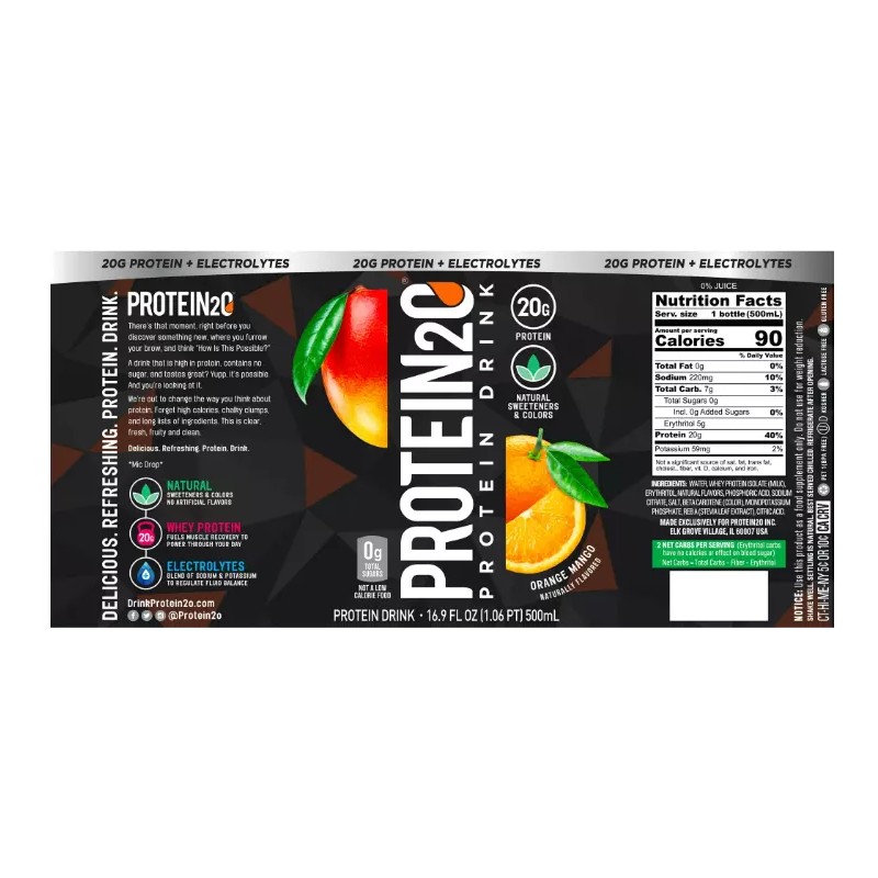 Protein2o 20g Whey Protein Infused Water Plus Electrolytes, 16.9 FL