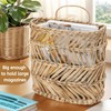 YOUEON Large Woven Hanging Storage Basket, 12x5x14 Inch Natural Water