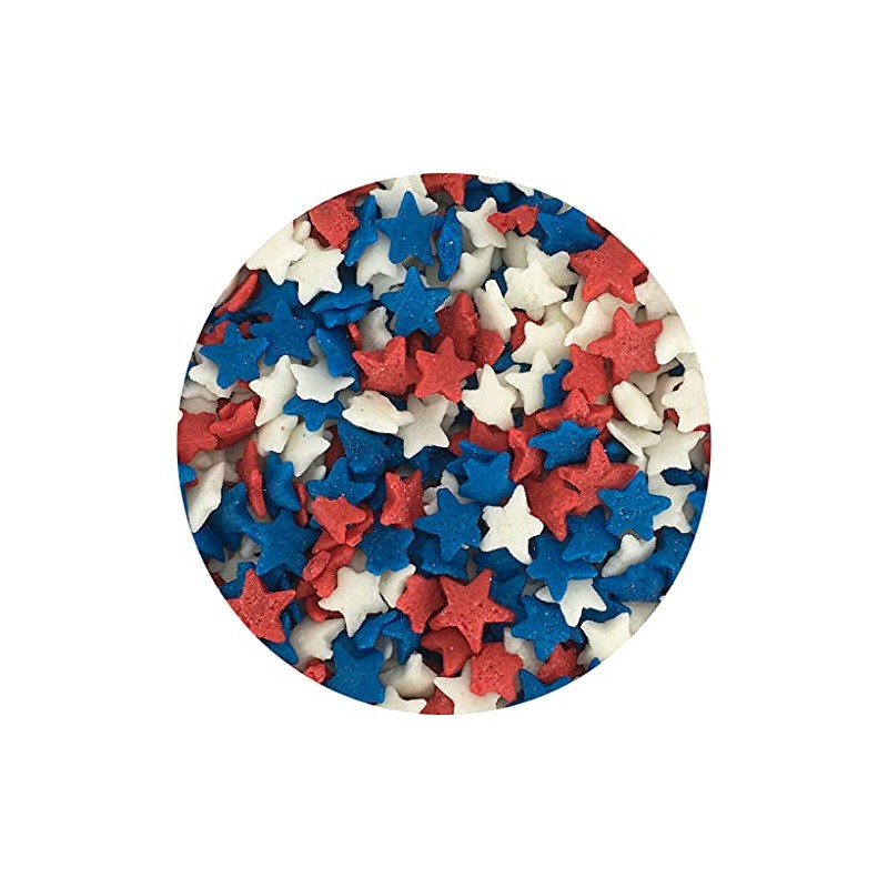 Celebakes by CK Products Mini Patriotic Stars Edible Confetti, 2.4