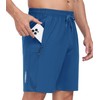 MoFiz Men's Athletic Short with Zipper Pocket Gym Exercise Training