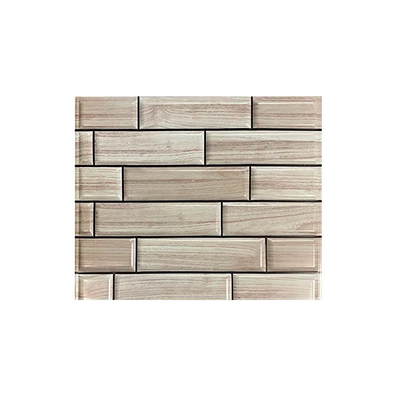 Tool Bench Hardware Gray Wood Grain Self-Adhesive Wall Tile 12