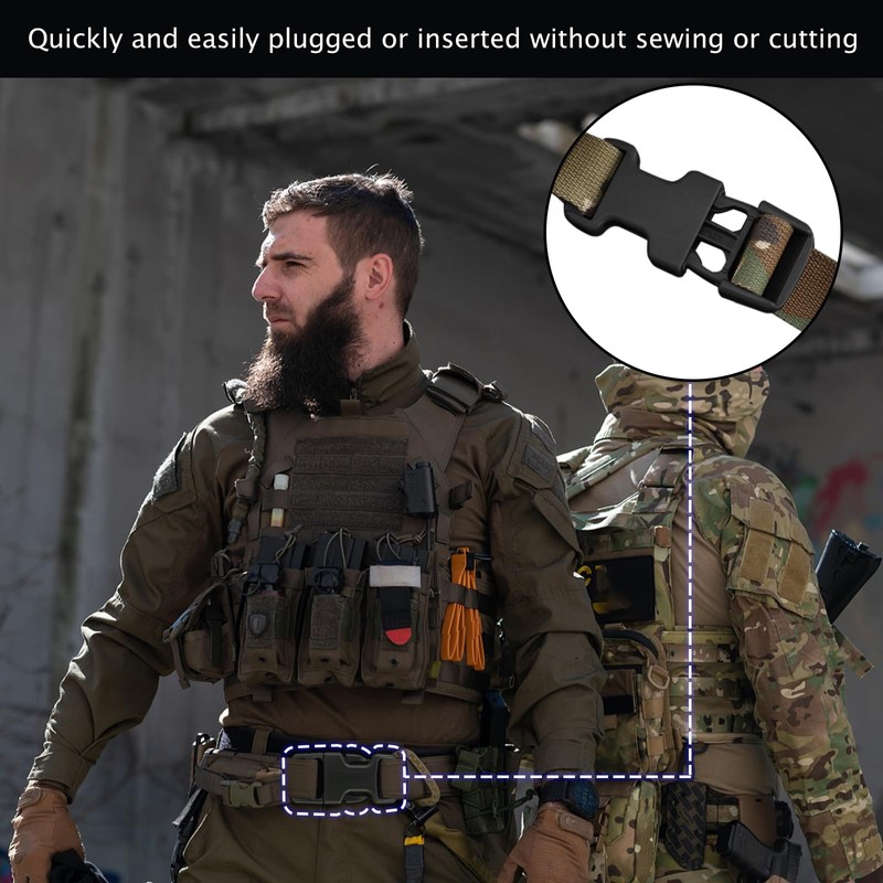 Qavctw 2x 1'' Buckle Quick Side Release Buckle for Tactical