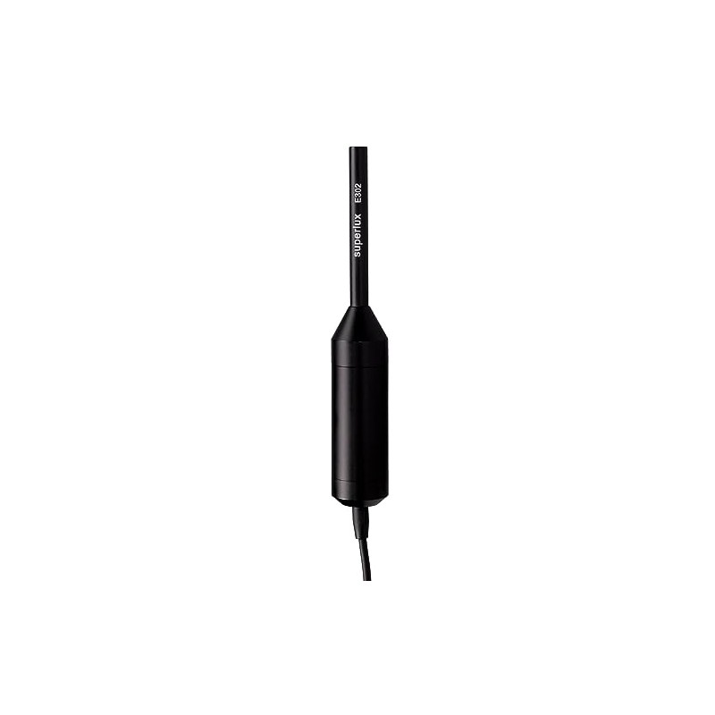 Superlux Measurement Omnidirectional Condenser Microphone Plug-In Play Black E302