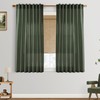 Short Curtains for Bathroom Window,Dark Olive Green Boho Decor Shower,Sheer