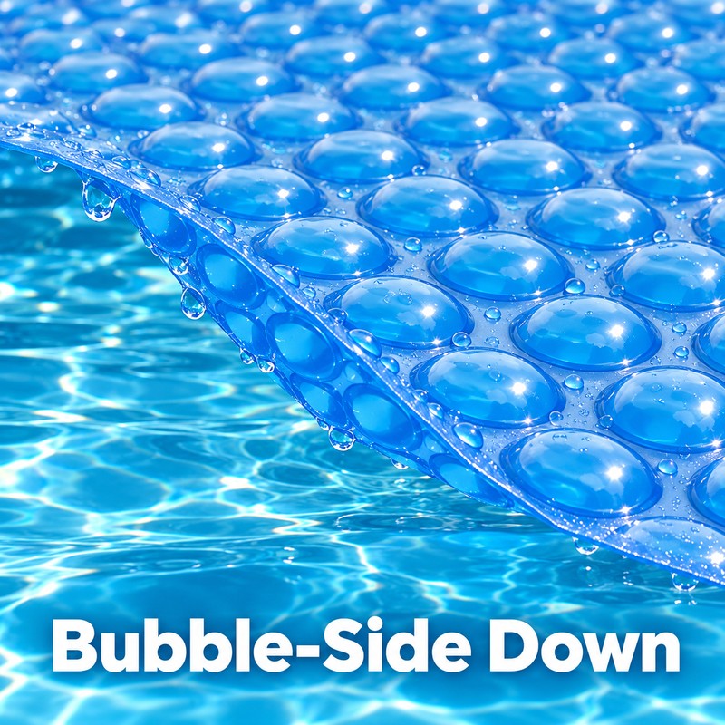 Sun2Solar 800 Series Round Blue Bubble Solar Pool Cover, Heat