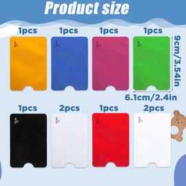 LXUEJIE 10 PCS RFID Blocking Card Sleeves, 3.5 x 2.4 Inch Colorful Credit Card Protector Cover Sturdy Travel Anti-Theft Credit Card Holder Fits Bags & Purses
